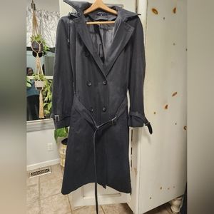 GK Direct women's black trench coat